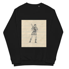 Load image into Gallery viewer, Grampa's baseballer doodle Unisex organic raglan sweatshirt