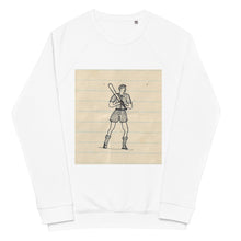 Load image into Gallery viewer, Grampa&#39;s baseballer doodle Unisex organic raglan sweatshirt
